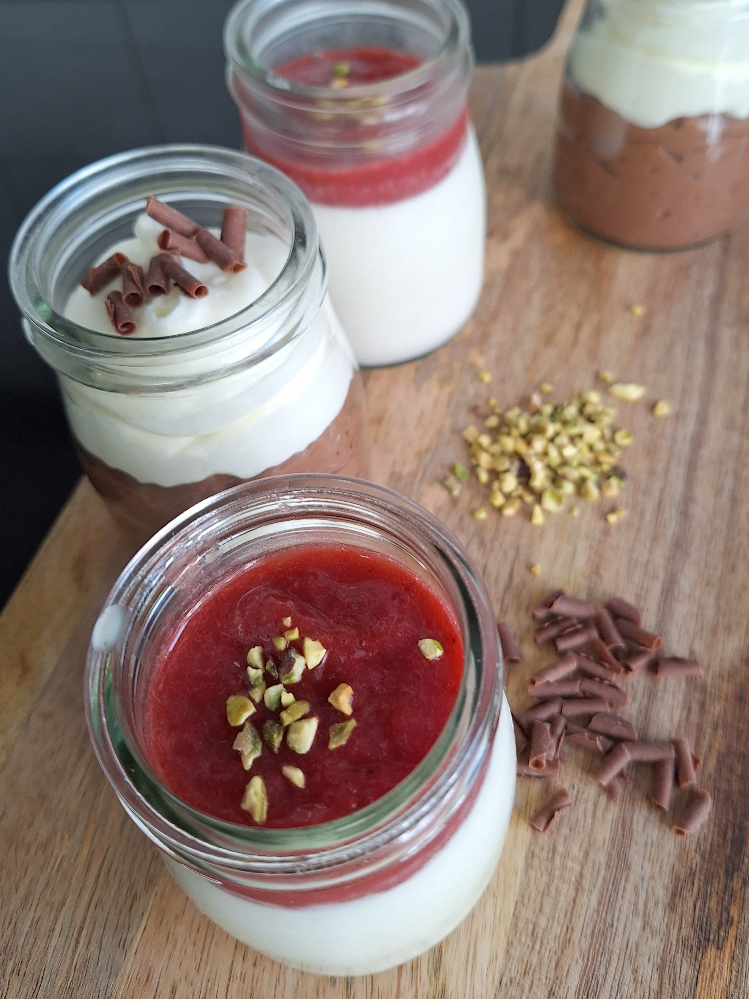 Panna cotta coulis fraise